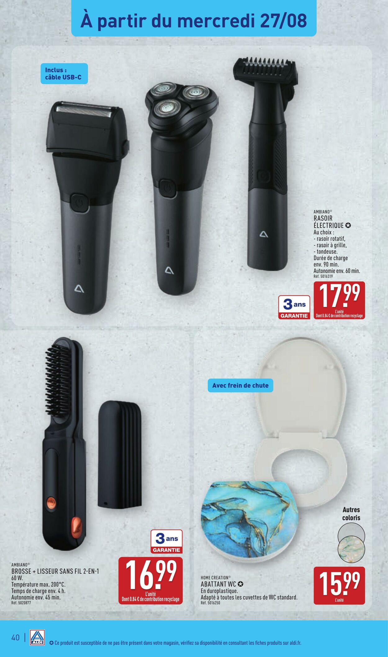 Catalogue Aldi 19.08.2025 - 25.08.2025