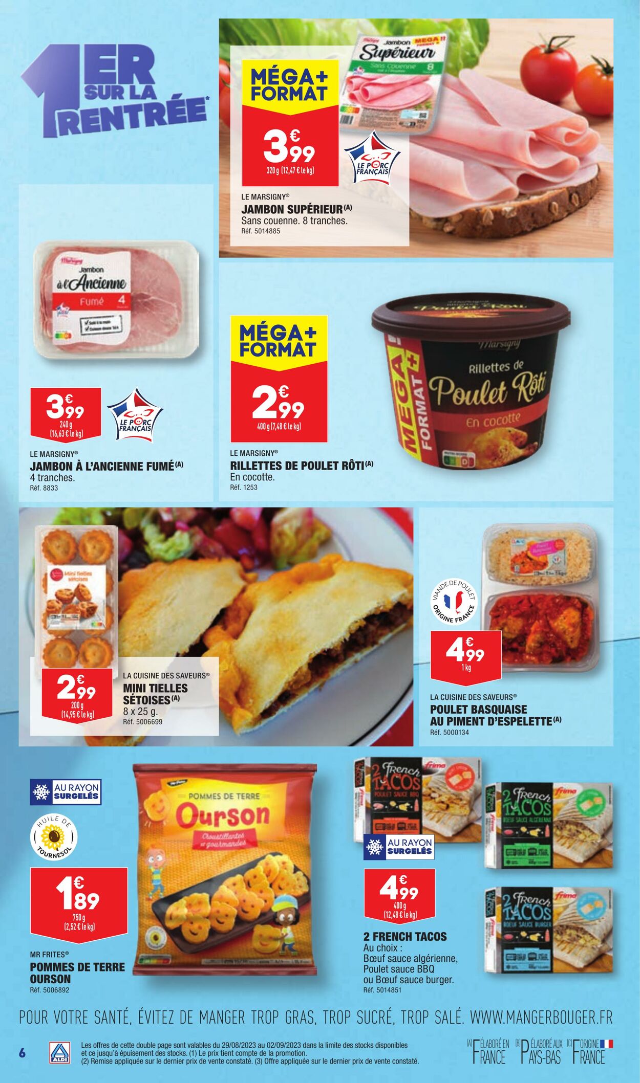 Catalogue Aldi 29.08.2023 - 04.09.2023