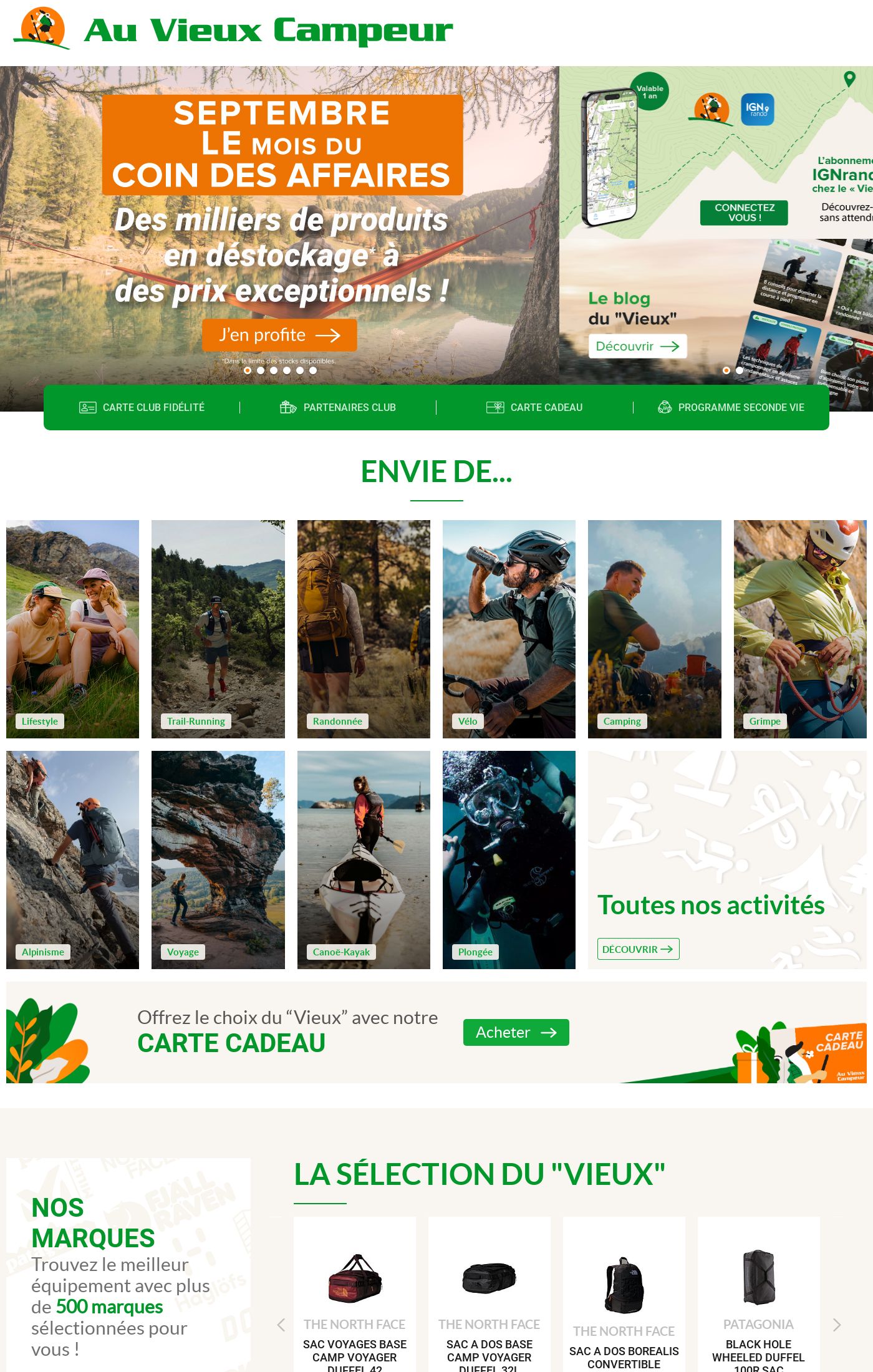 Catalogue Au Vieux Campeur 03.09.2025 - 09.09.2025