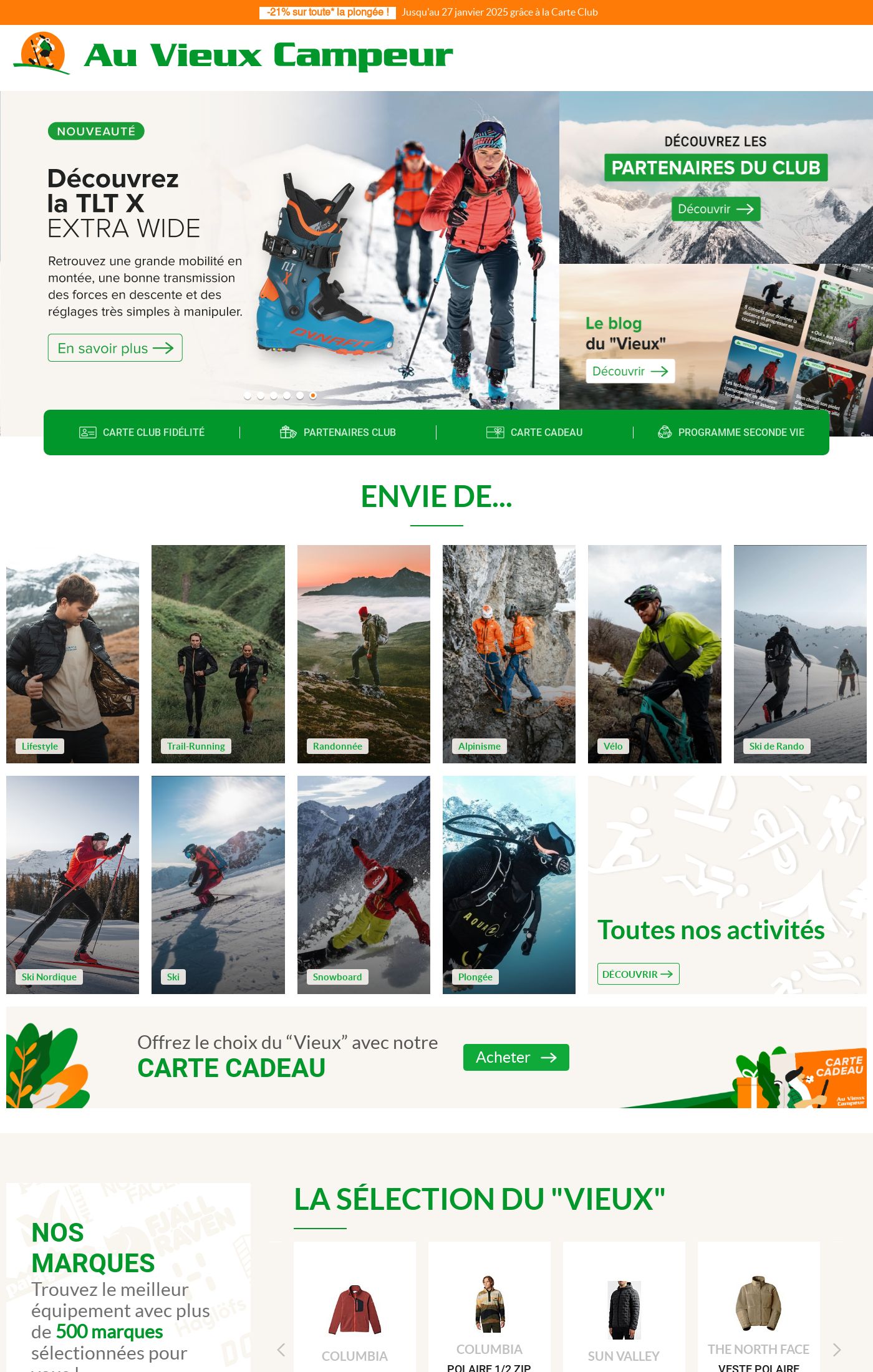 Au Vieux Campeur Catalogues promotionnels