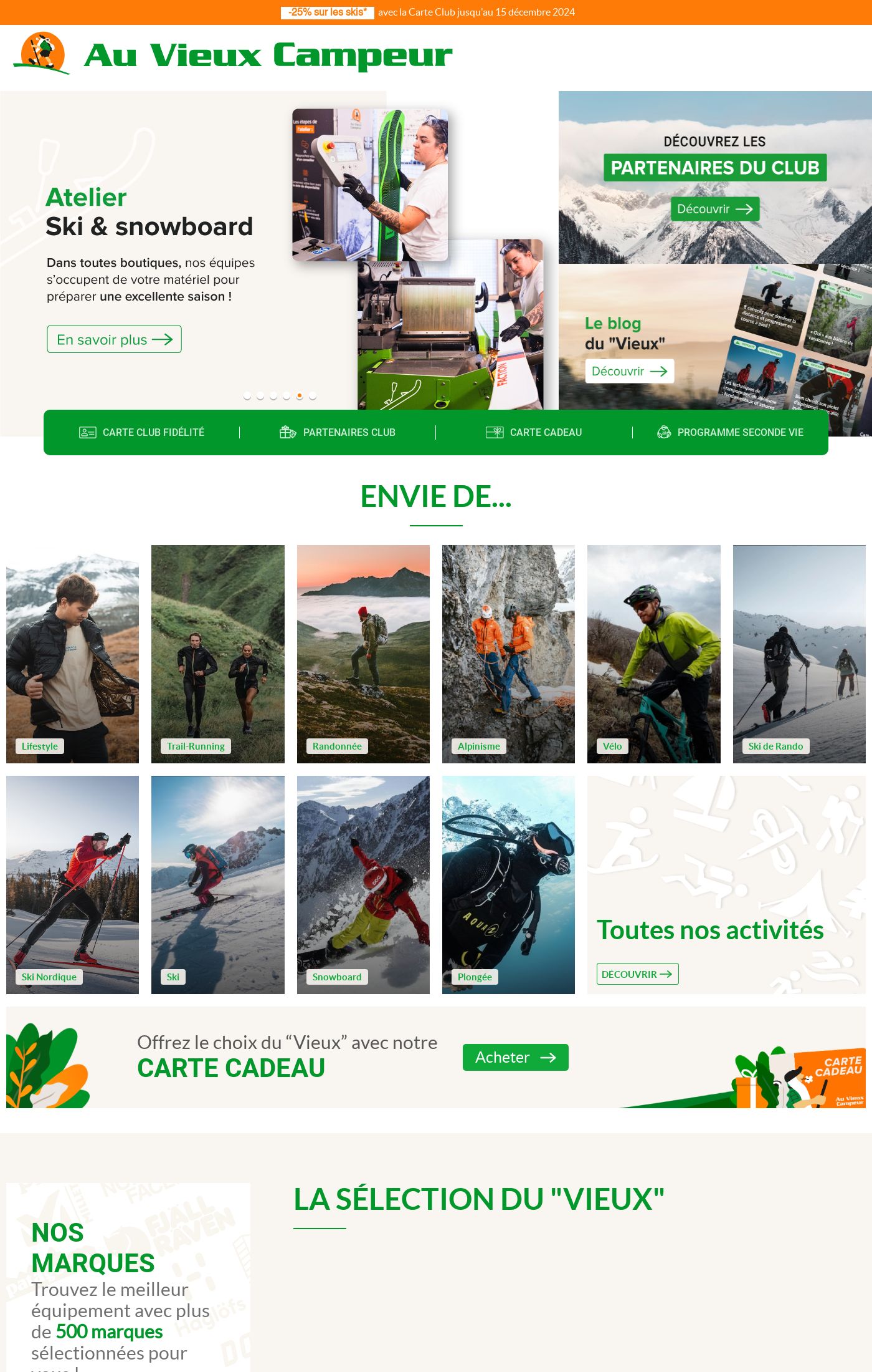 Au Vieux Campeur Catalogues promotionnels