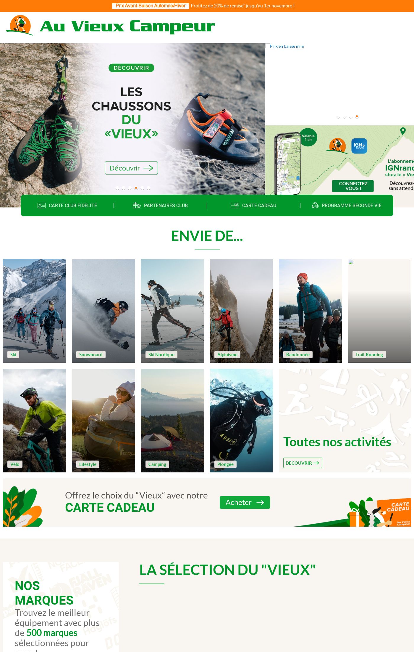 Catalogue Au Vieux Campeur 22.10.2025 - 28.10.2025