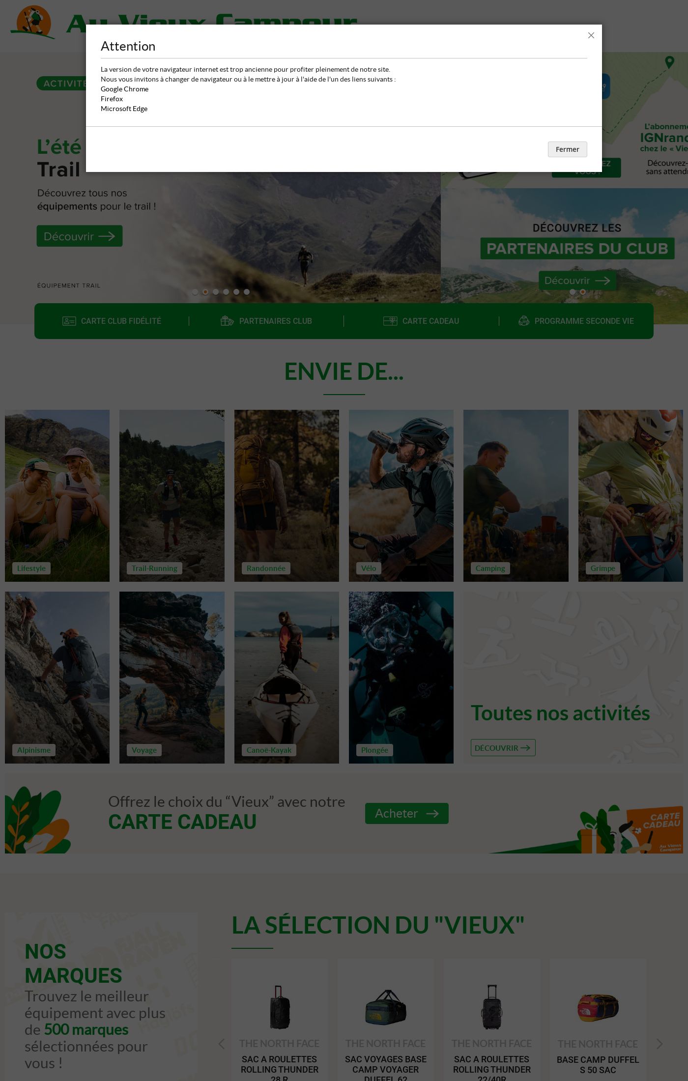 Catalogue Au Vieux Campeur 27.08.2025 - 02.09.2025