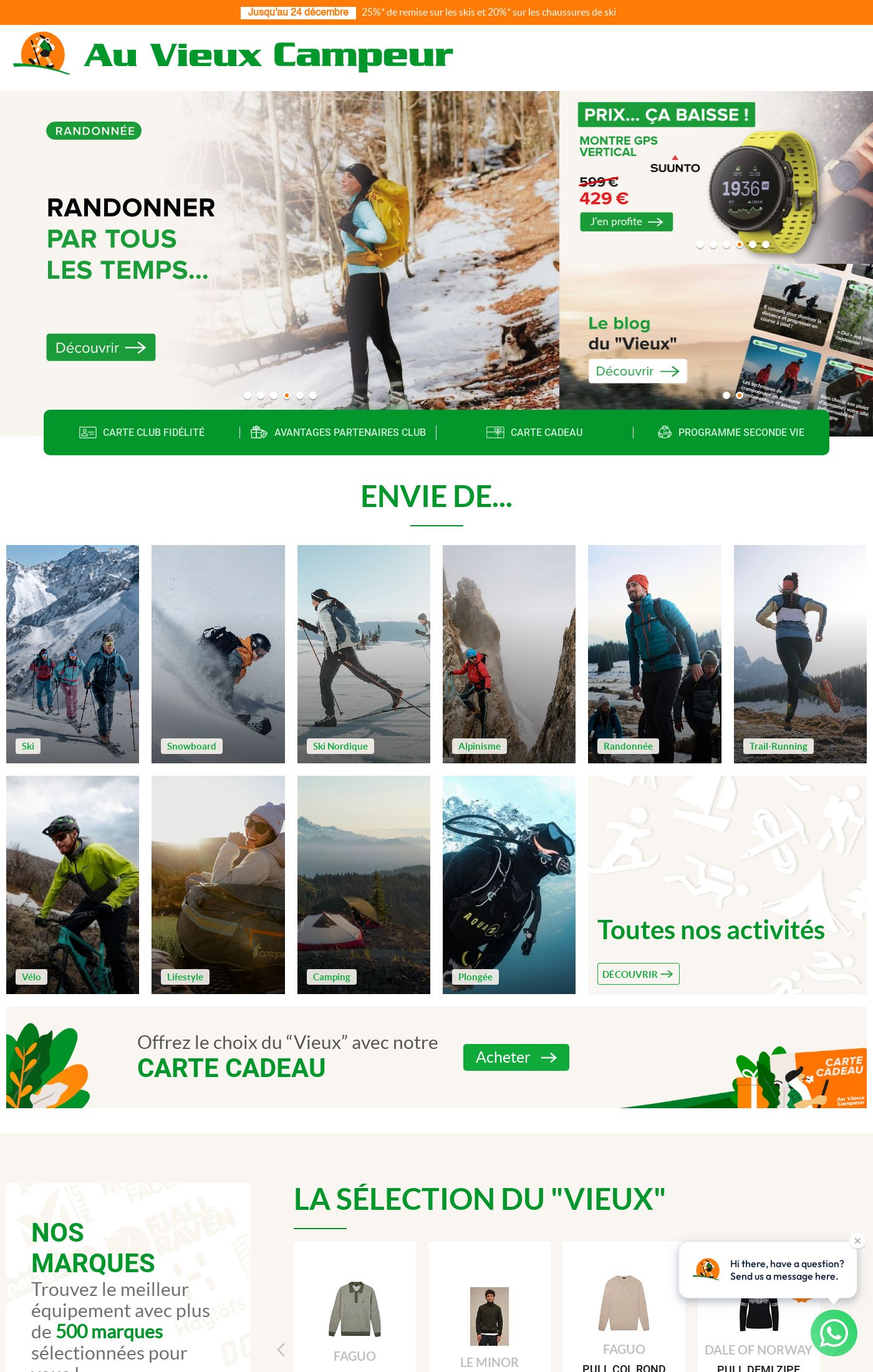 Au Vieux Campeur Catalogues promotionnels