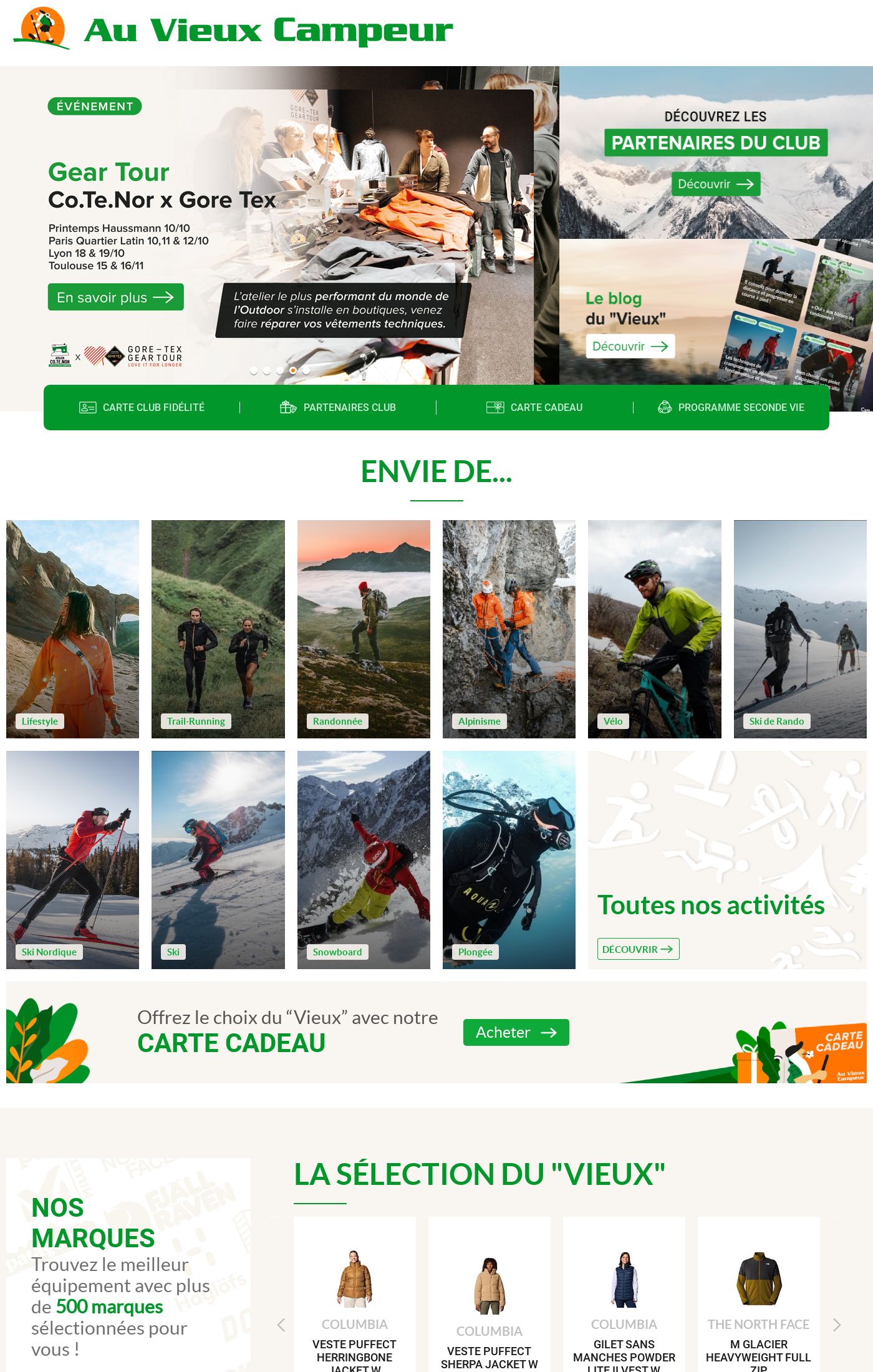 Au Vieux Campeur Catalogues promotionnels