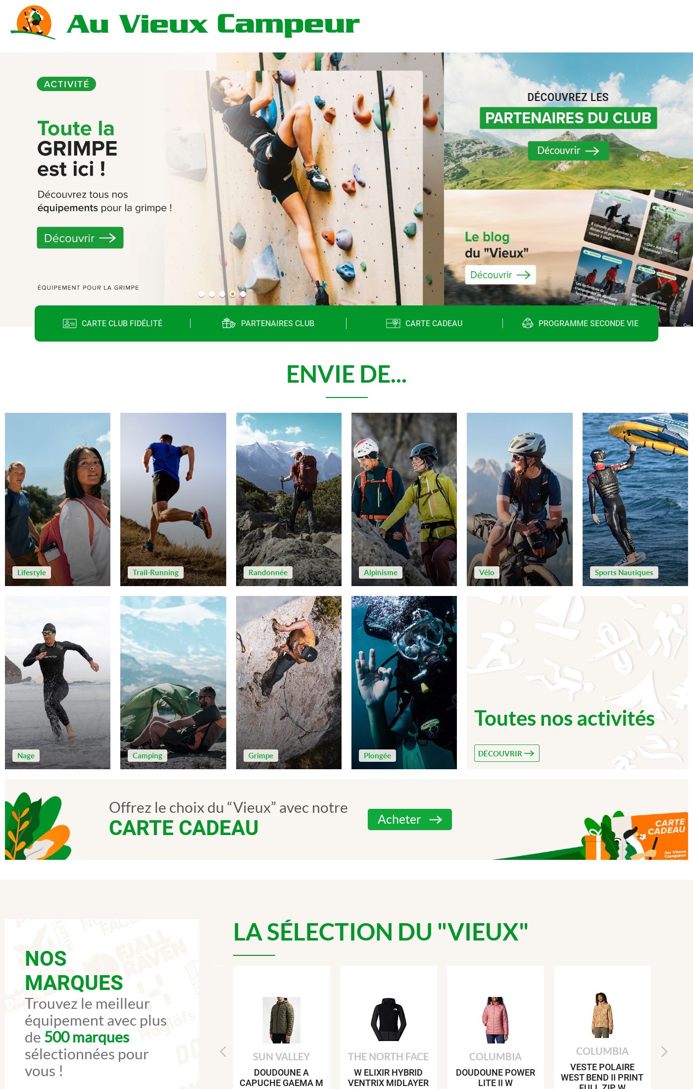 Au Vieux Campeur Catalogues promotionnels