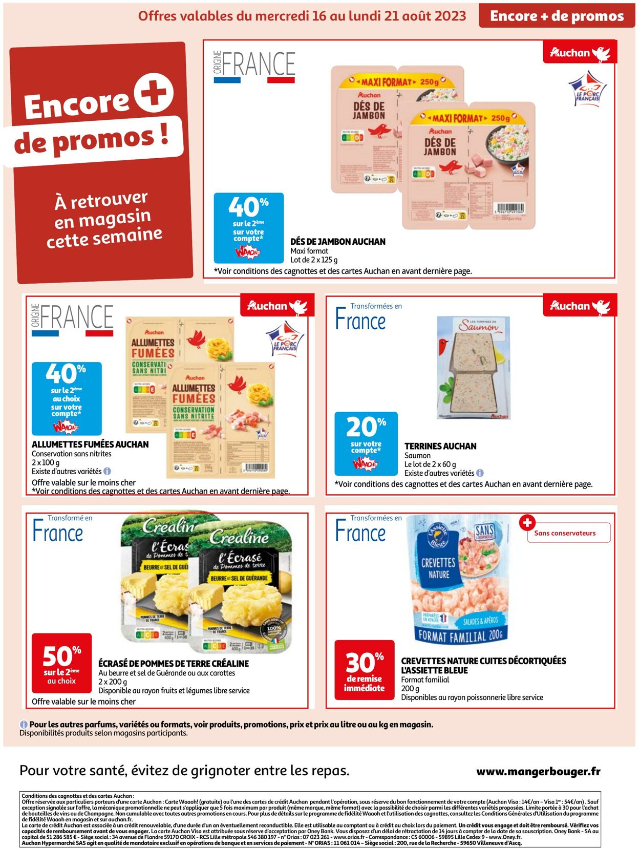 Catalogue Auchan 16.08.2023 - 21.08.2023