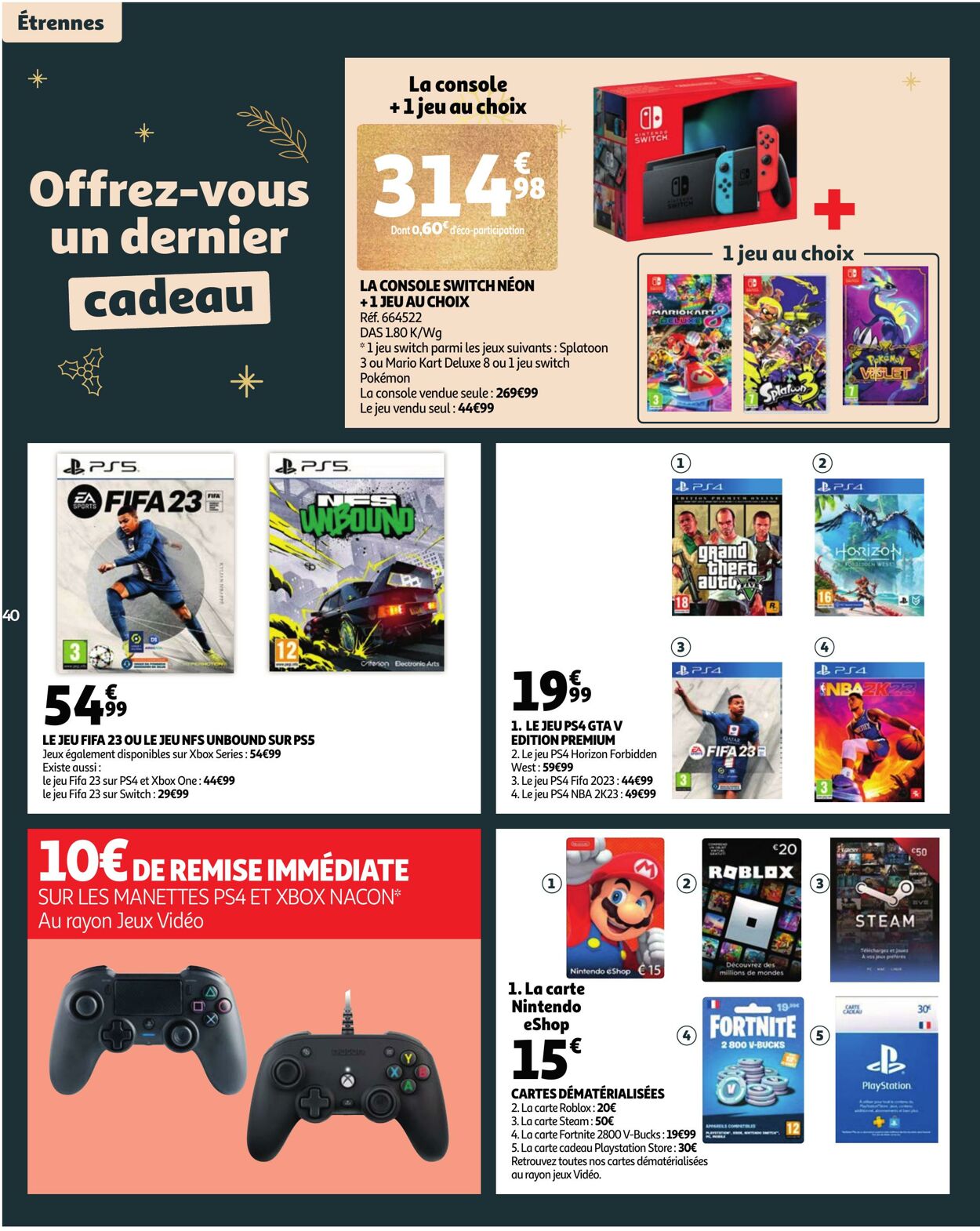 Auchan Catalogue Promotionnel - Nouvel An 2023 - Valable partir du 27.12 au 31.12 - n° 40 - fr-catalogues.com
