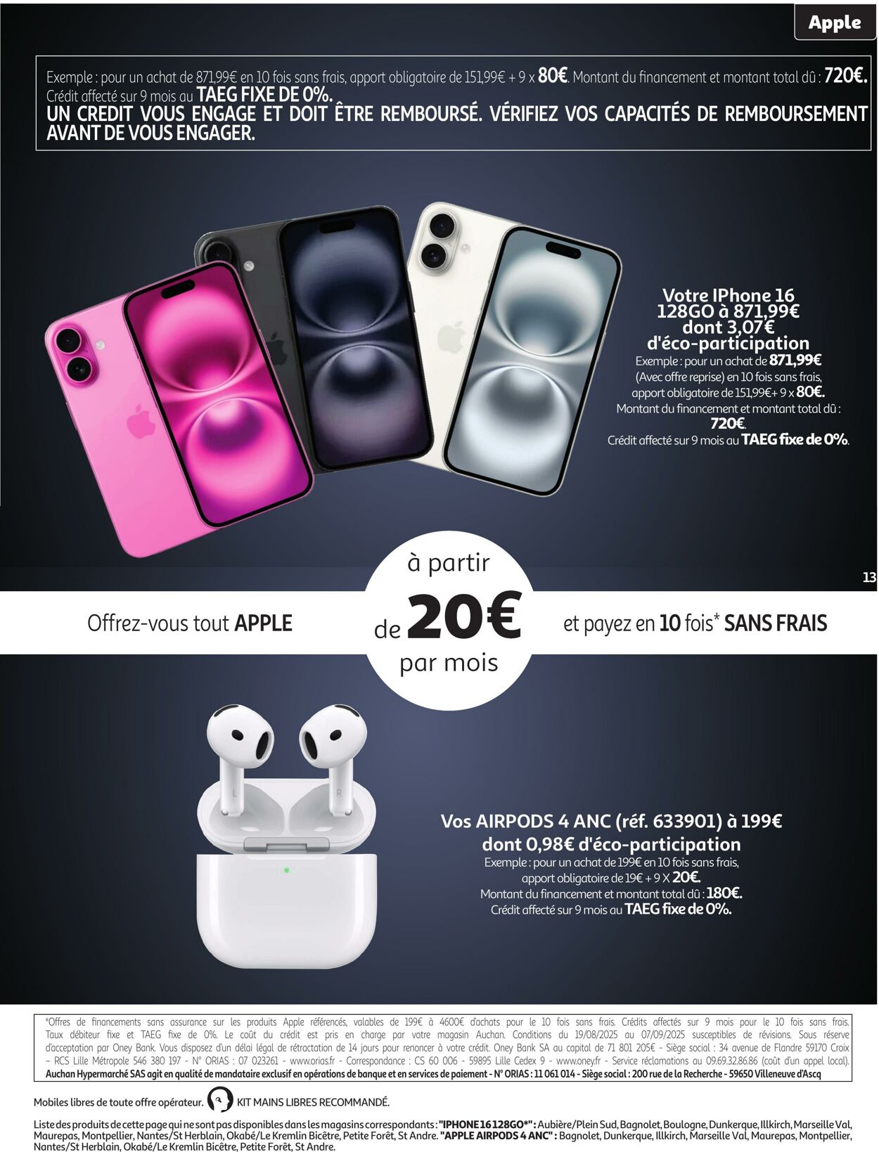 Catalogue Auchan 19.08.2025 - 07.09.2025