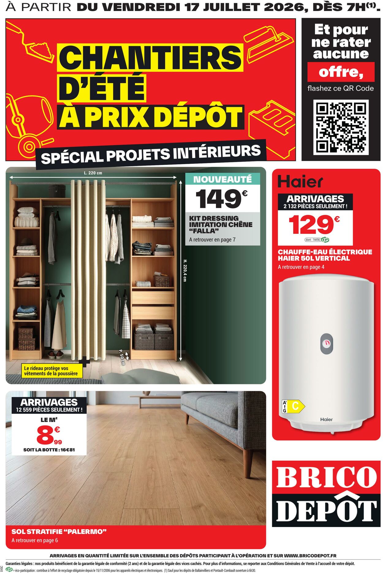 Catalogue Brico Dépôt - CHANTIERS D'ÉTÉ À PRIX DÉPÔT SPÉCIAL PROJETS INTÉRIEURS 17 juil. 2026 - 30 juil. 2026