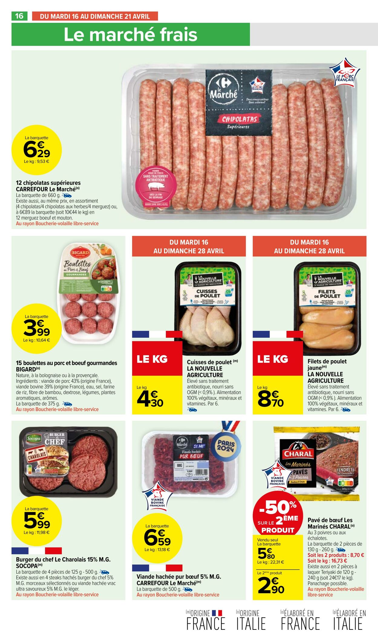 Catalogue Carrefour Market 16.04.2024 - 28.04.2024