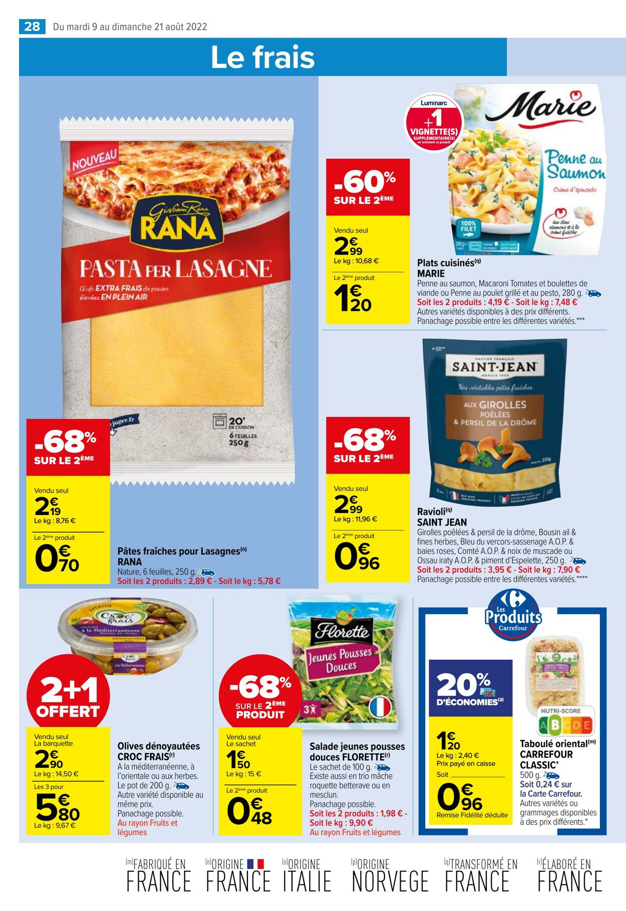 Catalogue Carrefour Market 09.08.2022 - 21.08.2022