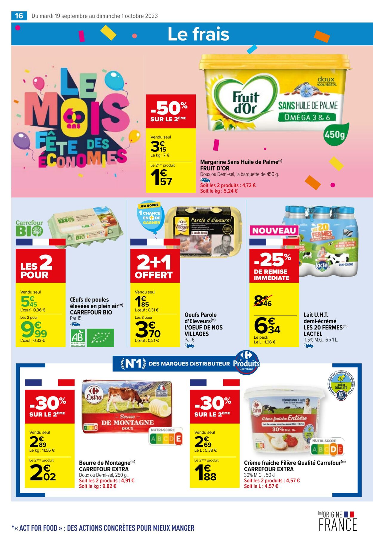 Catalogue Carrefour Market 19.09.2023 - 01.10.2023