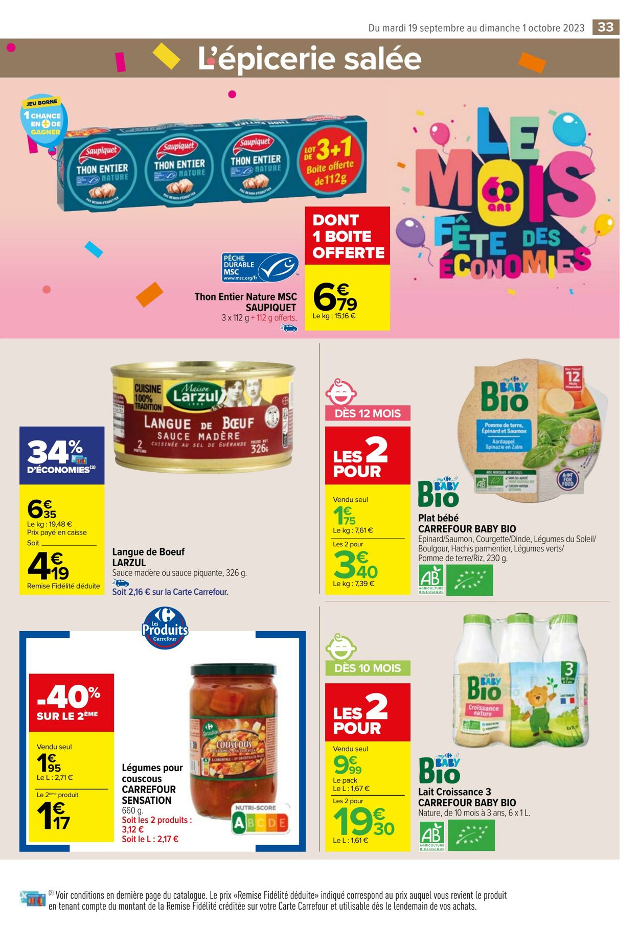 Catalogue Carrefour Market 19.09.2023 - 01.10.2023