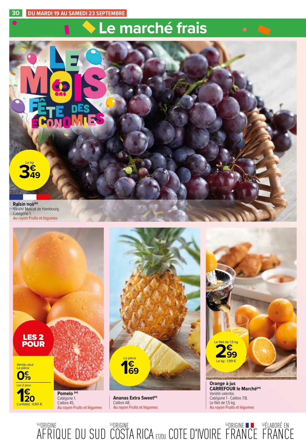 Catalogue Carrefour Market 19.09.2023 - 01.10.2023