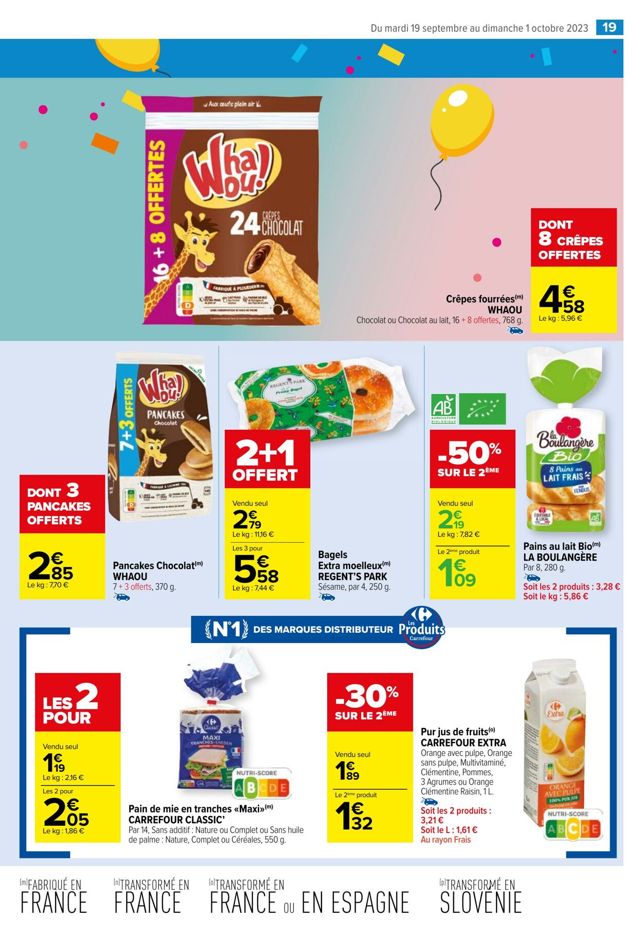 Catalogue Carrefour Market 19.09.2023 - 01.10.2023