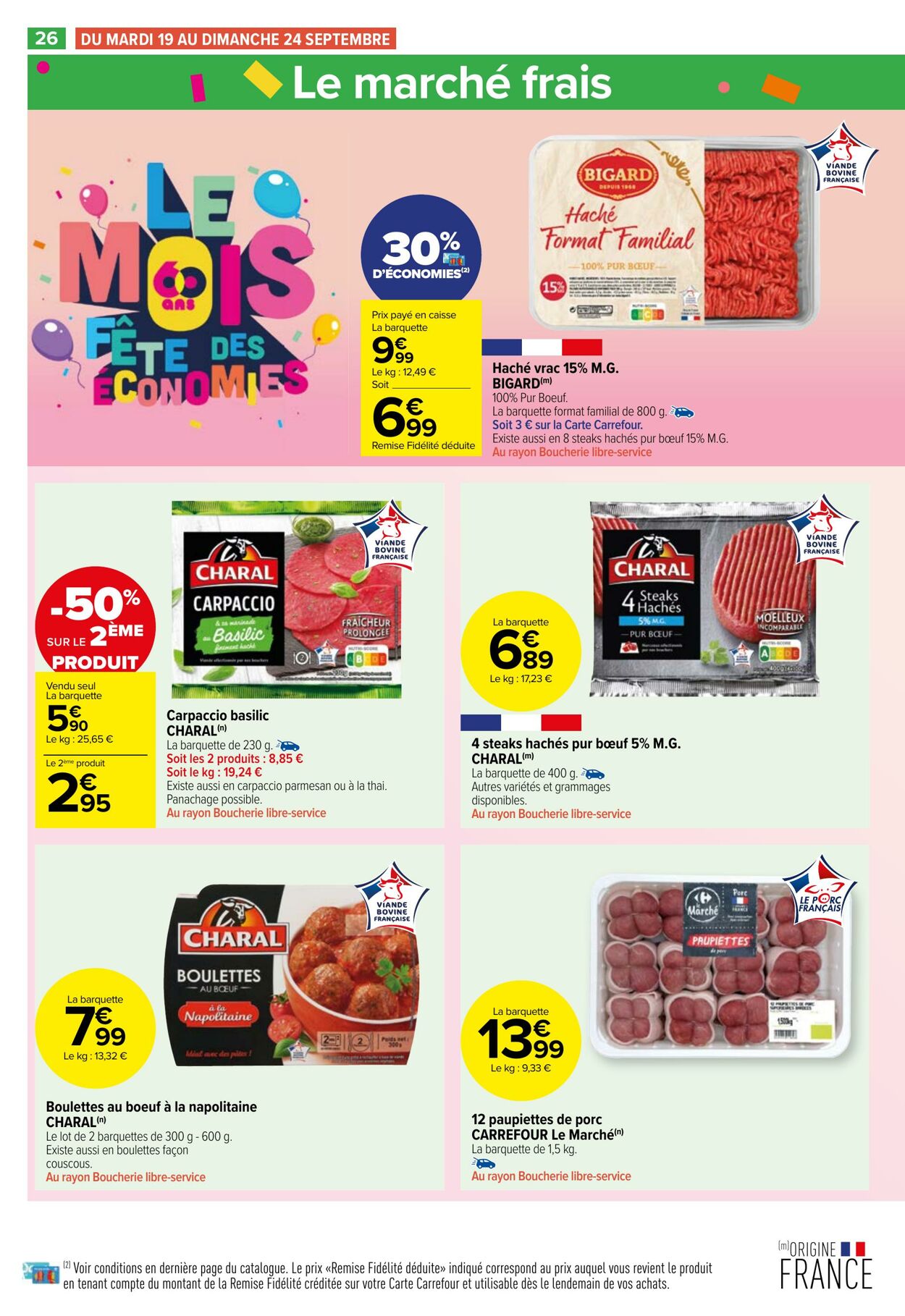 Catalogue Carrefour Market 19.09.2023 - 01.10.2023