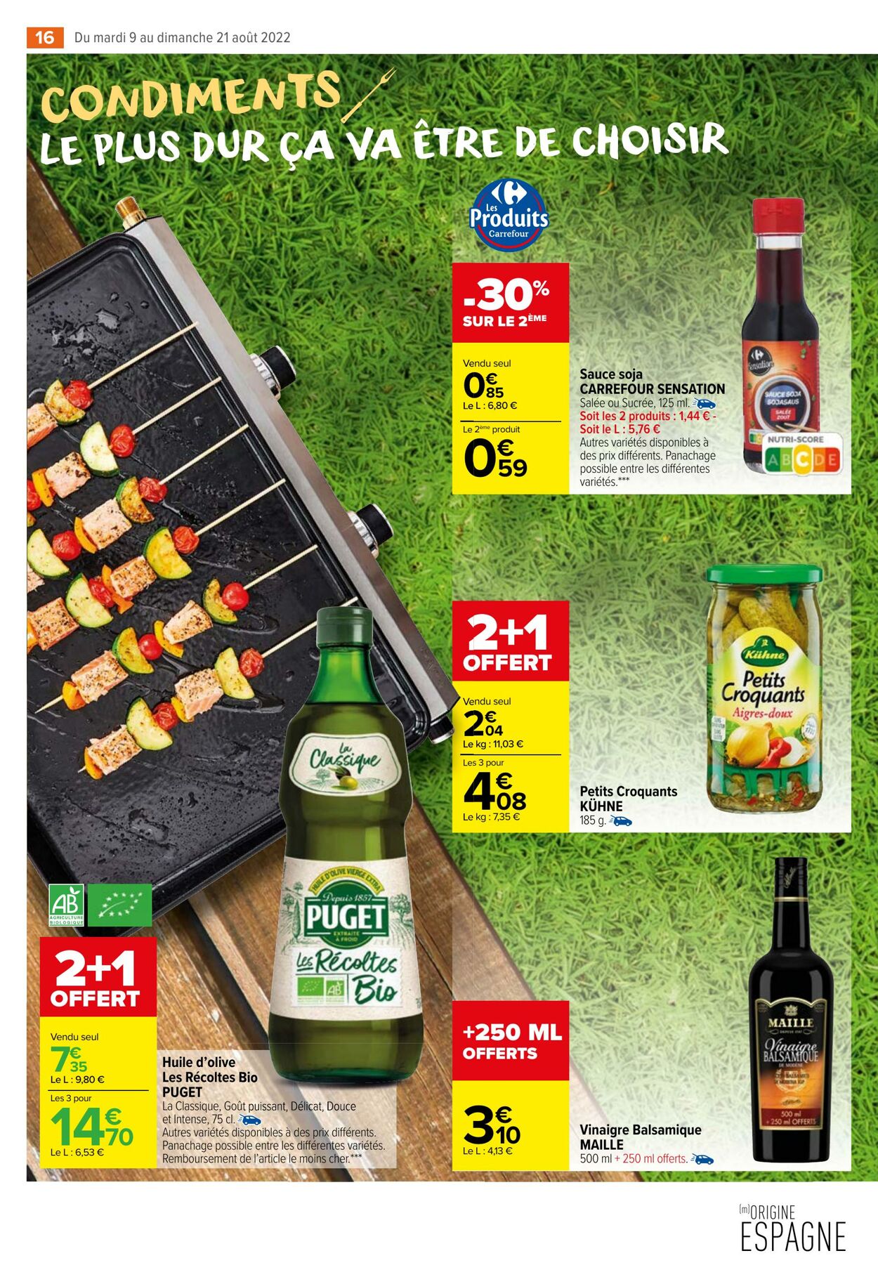 Catalogue Carrefour 09.08.2022 - 21.08.2022