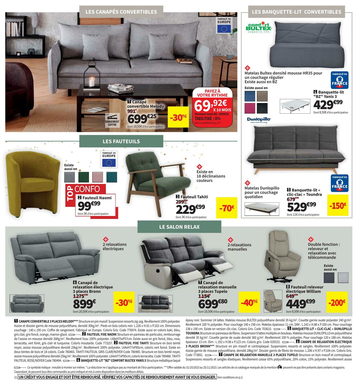 Catalogue Conforama 31.10.2023 - 27.11.2023