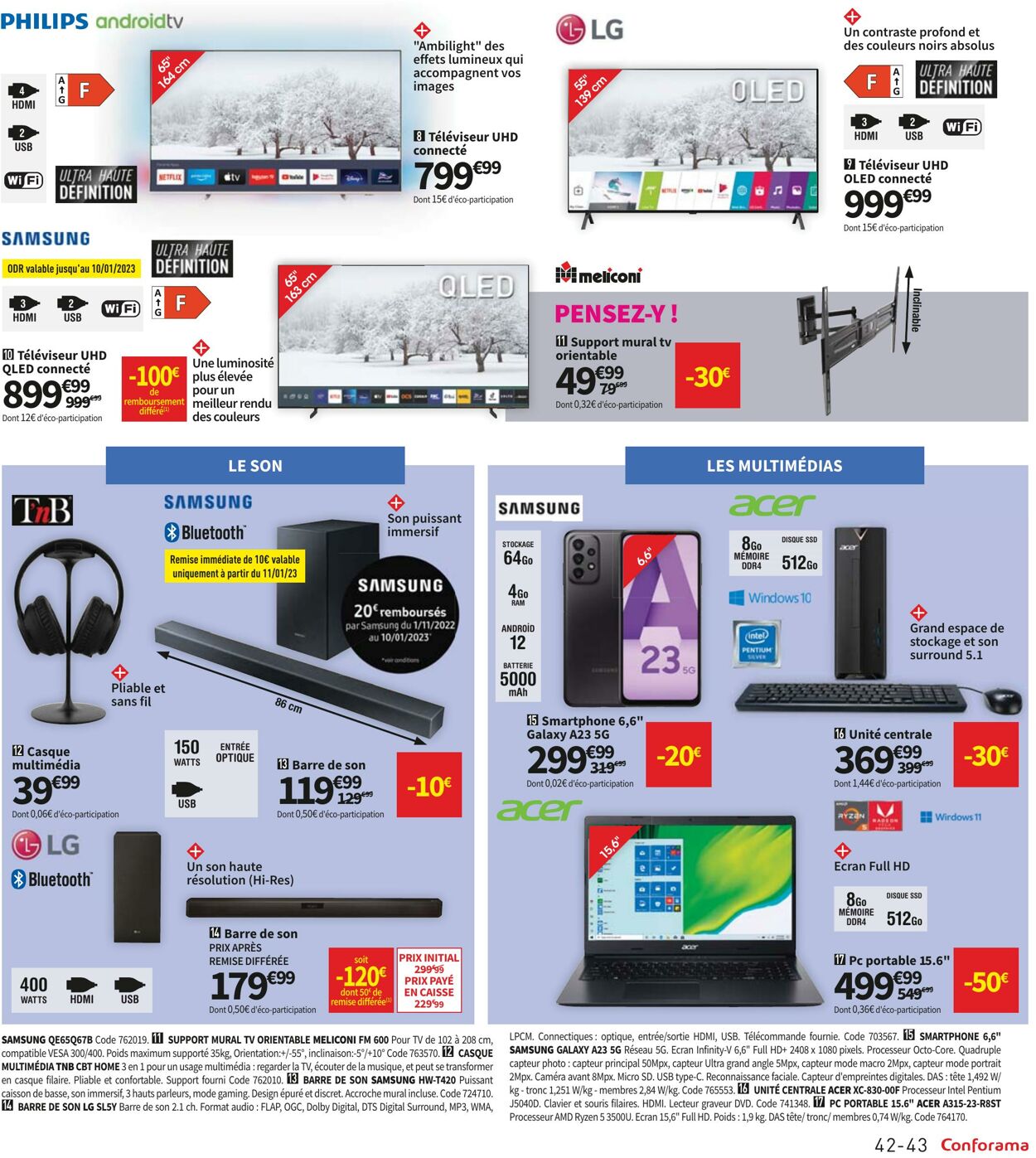 Catalogue Conforama 27.12.2022 - 23.01.2023