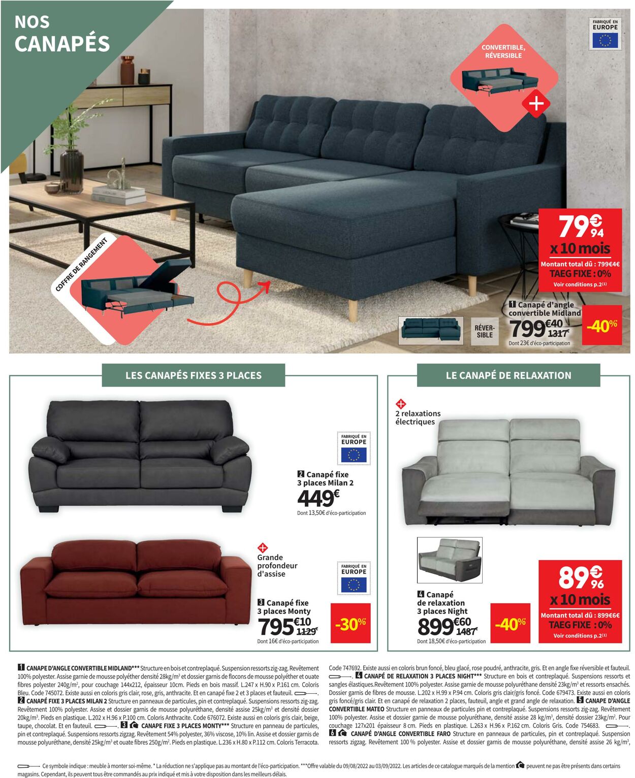 Catalogue Conforama 09.08.2022 - 05.09.2022