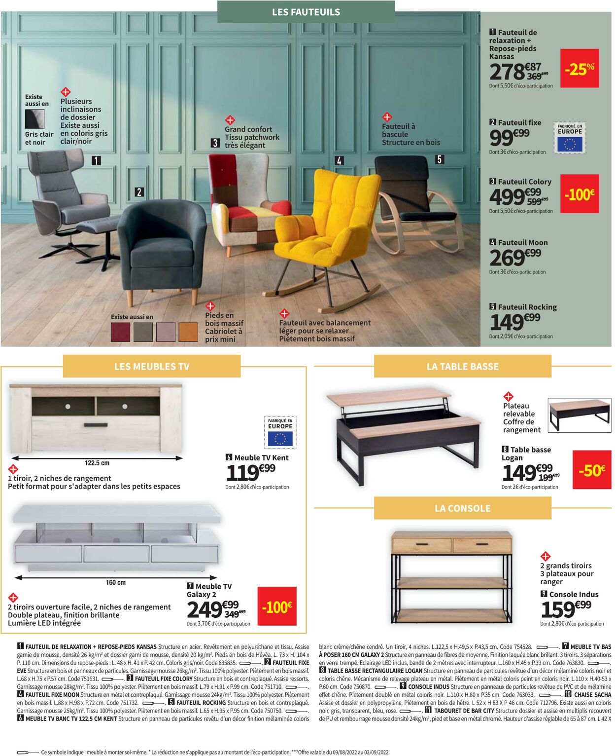 Catalogue Conforama 09.08.2022 - 05.09.2022