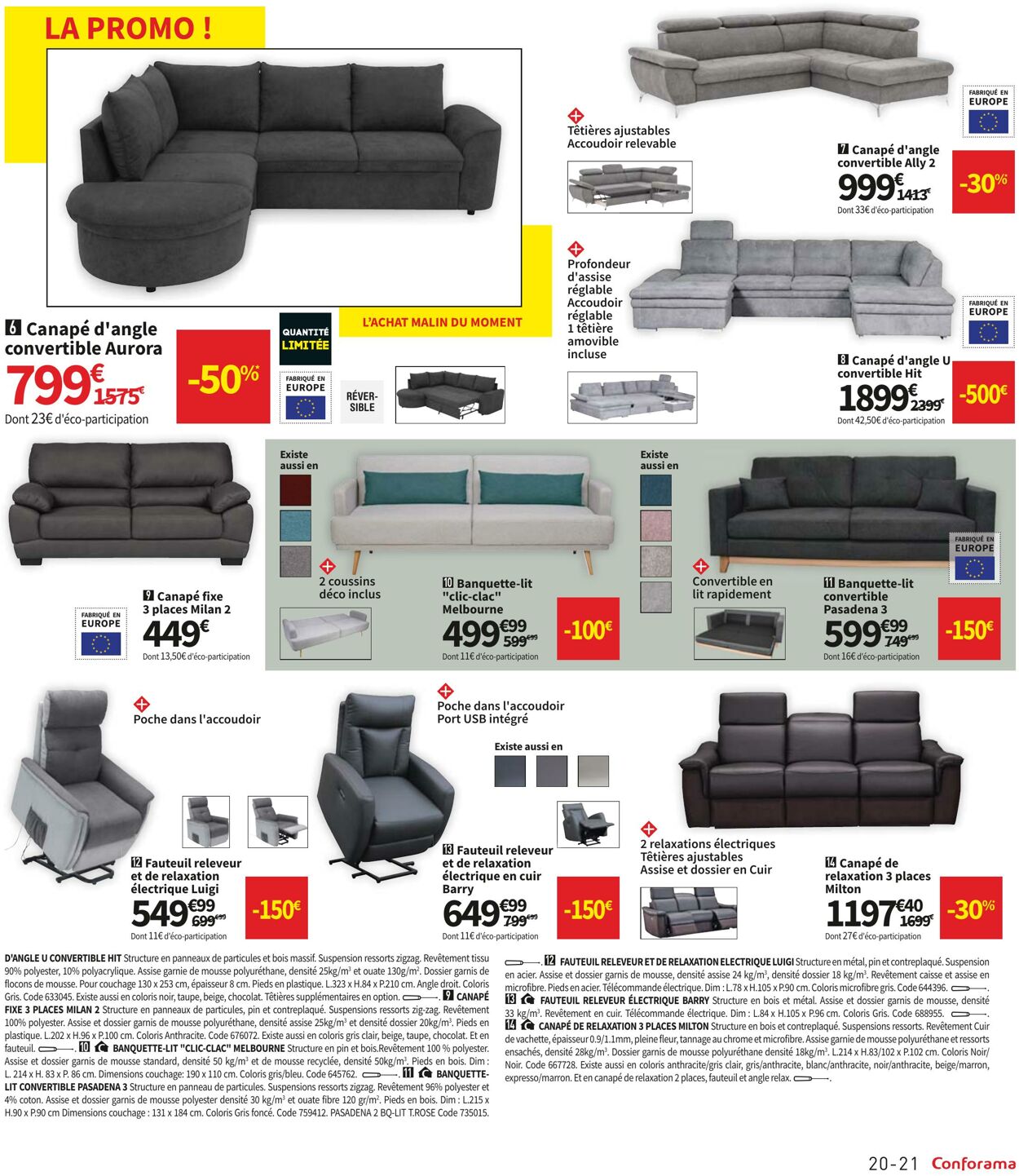 Catalogue Conforama 18.10.2022 - 14.11.2022