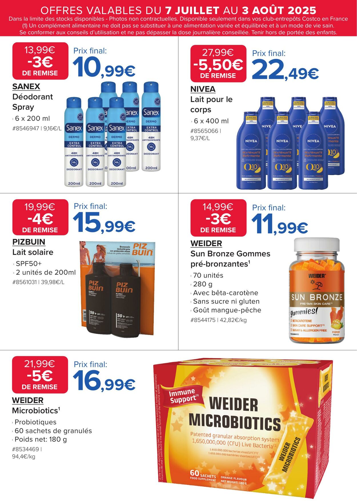 Catalogue Costco 07.07.2025 - 03.08.2025