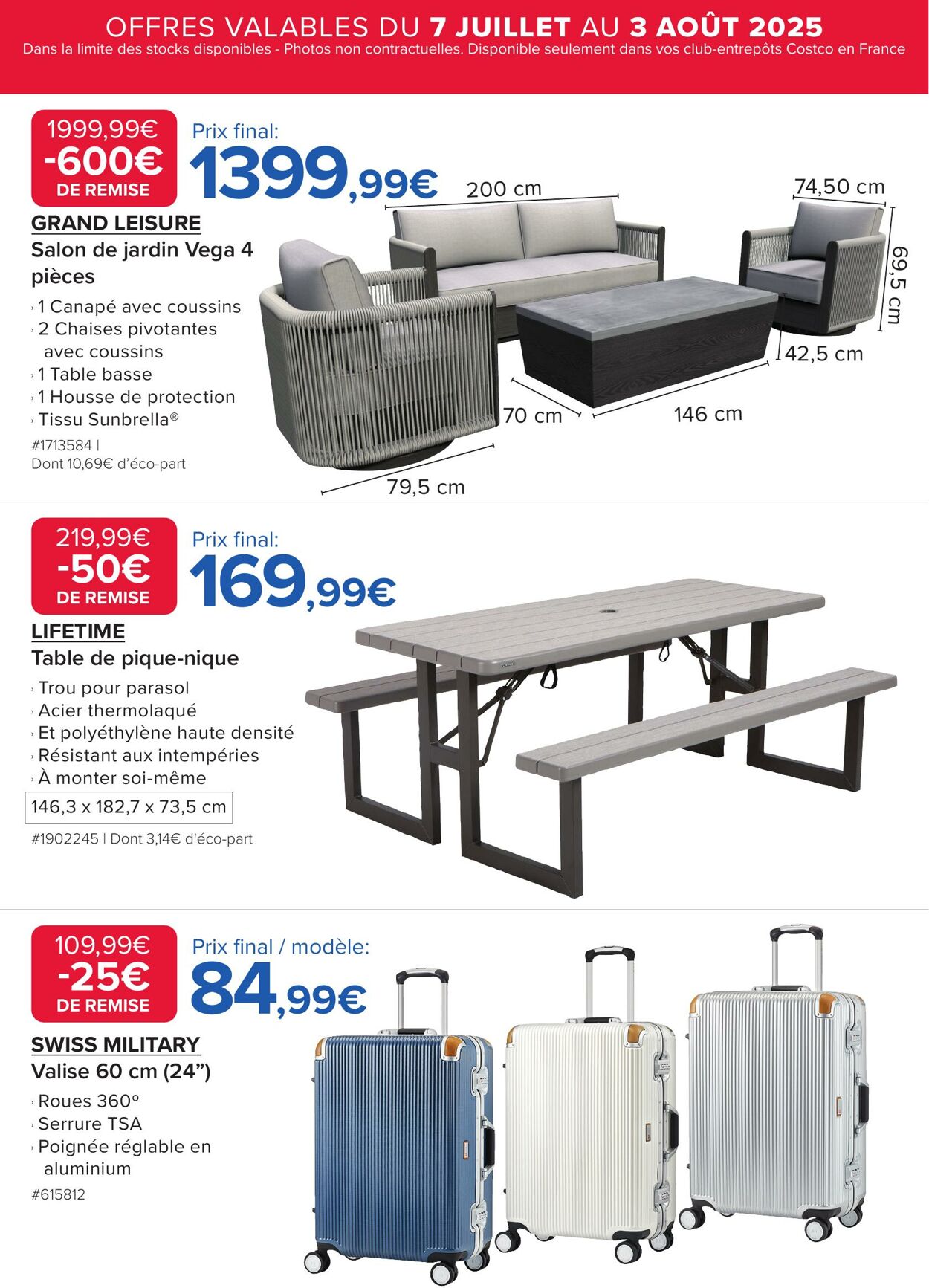 Catalogue Costco 07.07.2025 - 03.08.2025