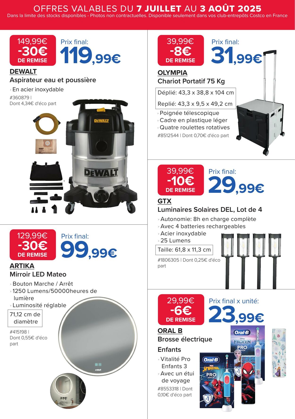 Catalogue Costco 07.07.2025 - 03.08.2025
