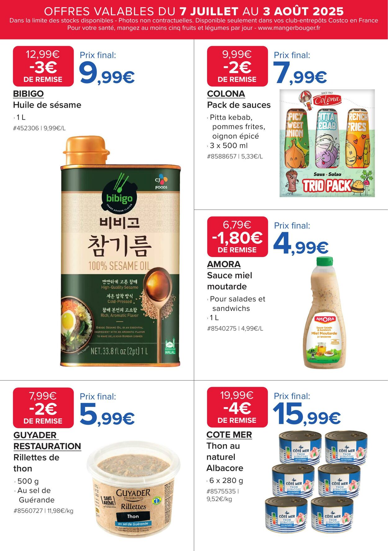 Catalogue Costco 07.07.2025 - 03.08.2025