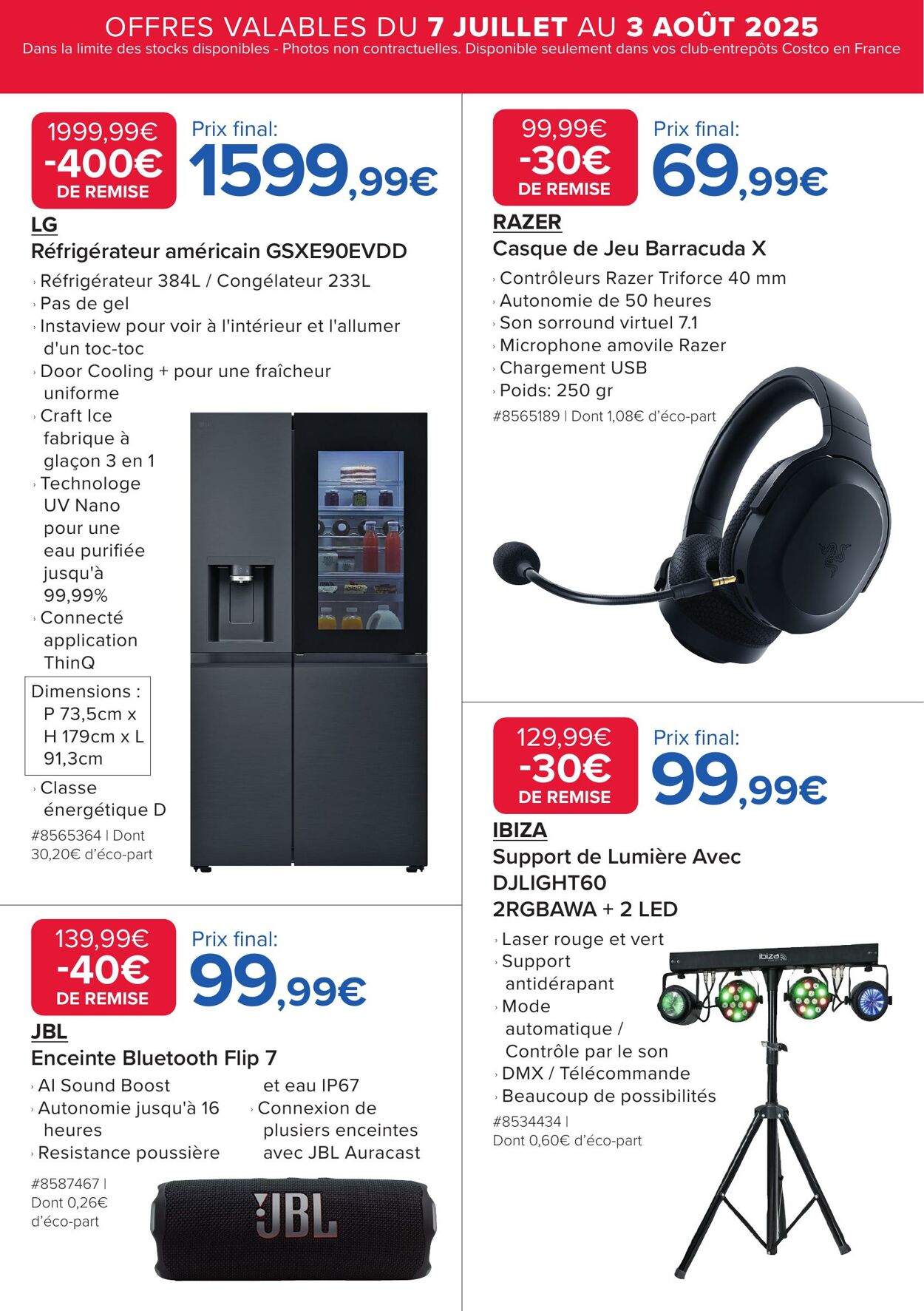 Catalogue Costco 07.07.2025 - 03.08.2025