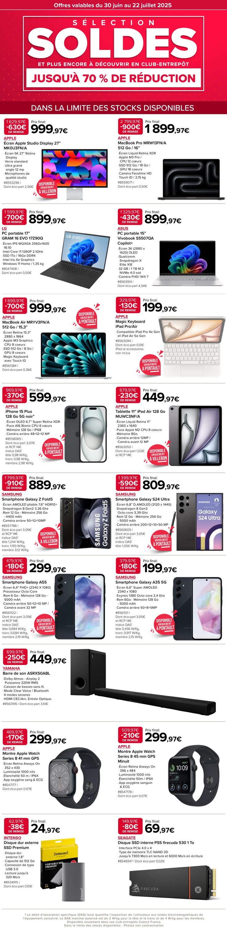 Catalogue Costco 30.06.2025 - 22.07.2025