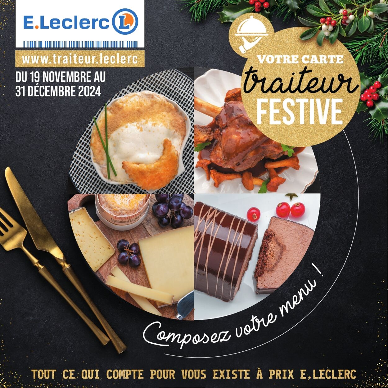 Catalogue E. Leclerc - CARTE TRAITEUR FESTIVE - MIXTE 19 nov. 2024 - 31 déc. 2024