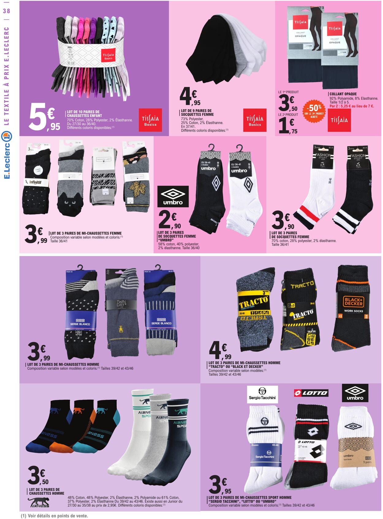 E. Leclerc Catalogue Promotionnel - Valable à partir du 31.01 au 11.02 -  Page n° 38 - fr-catalogues.com