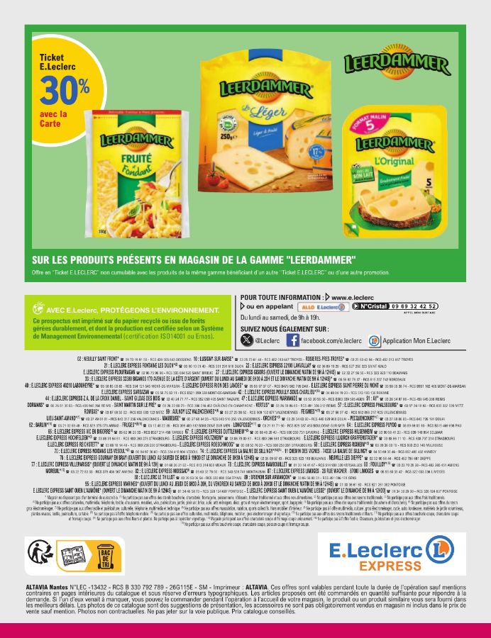 Catalogue E. Leclerc 30.06.2026 - 11.07.2026
