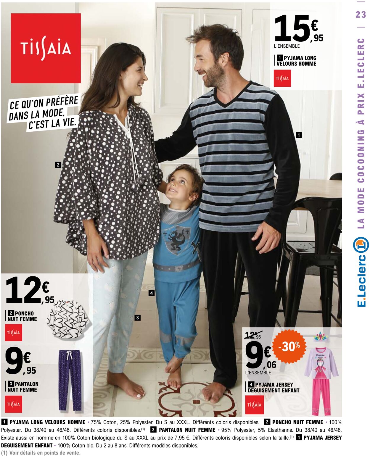 Pyjama discount homme leclerc