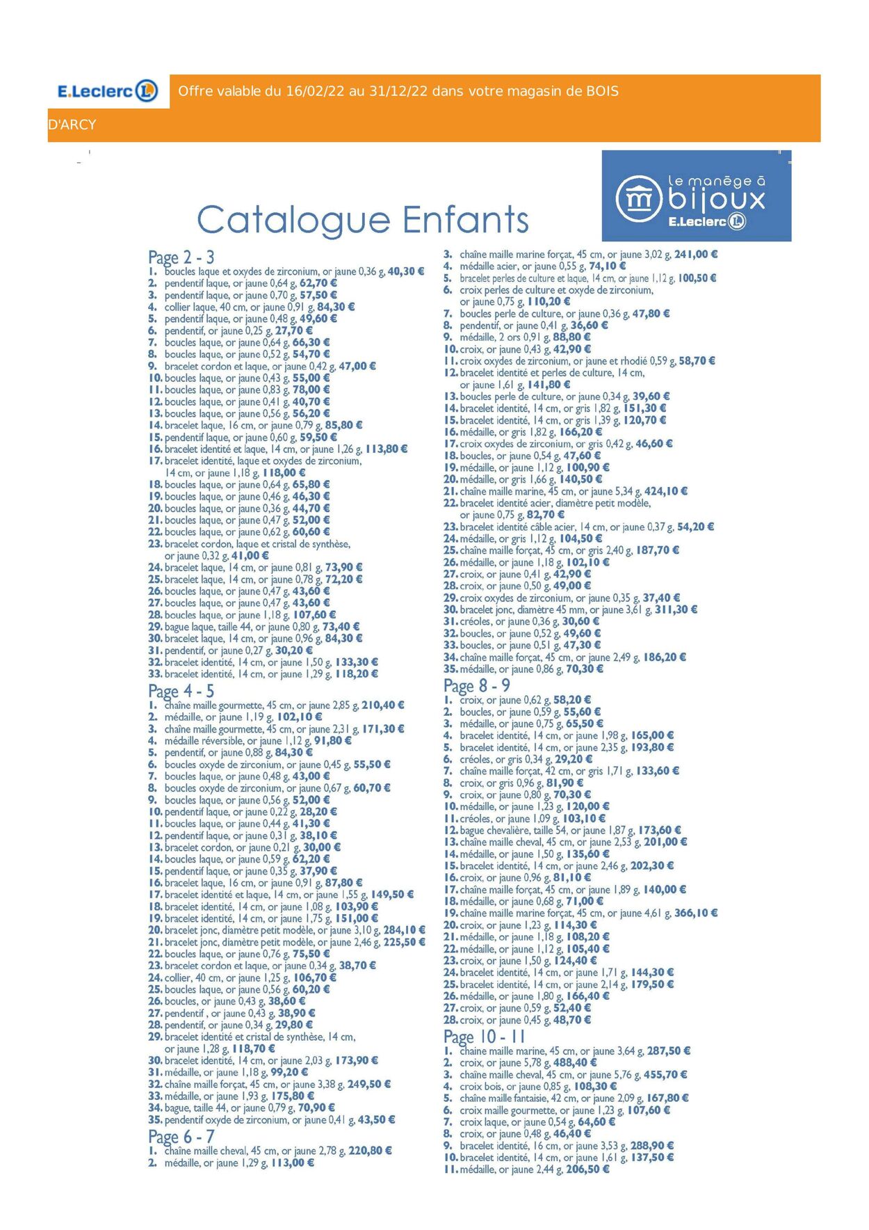 Catalogue E. Leclerc 16.02.2022 - 31.12.2022