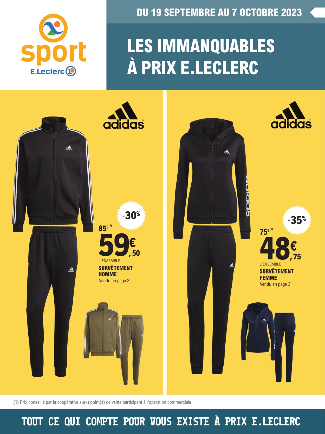 Catalogue E. Leclerc - 'Les Immanquables Sport' 19 sept. 2023 - 7 oct. 2023