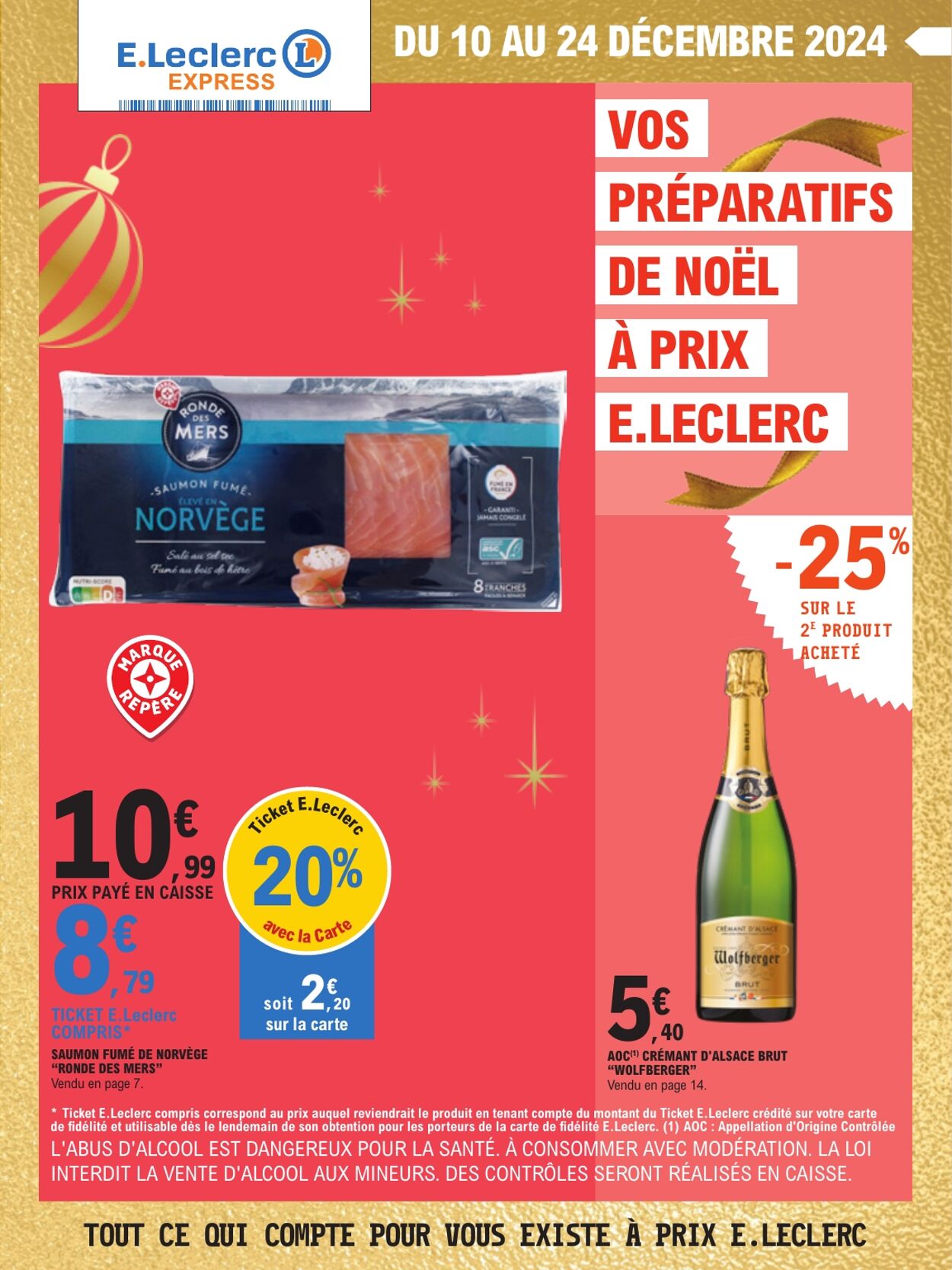 Catalogue E. Leclerc - Préparatifs de Noël 10 déc. 2024 - 24 déc. 2024