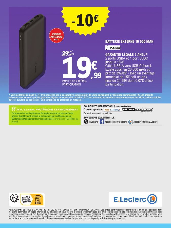 Catalogue E. Leclerc 08.07.2025 - 19.07.2025