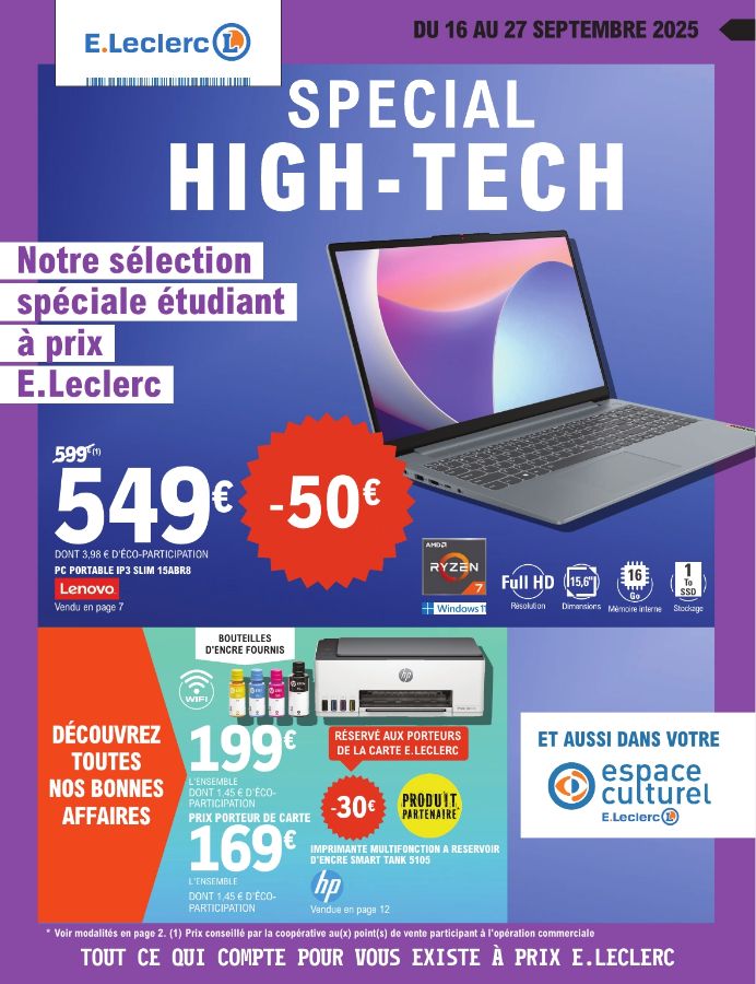 Catalogue E. Leclerc 16.09.2025 - 27.09.2025