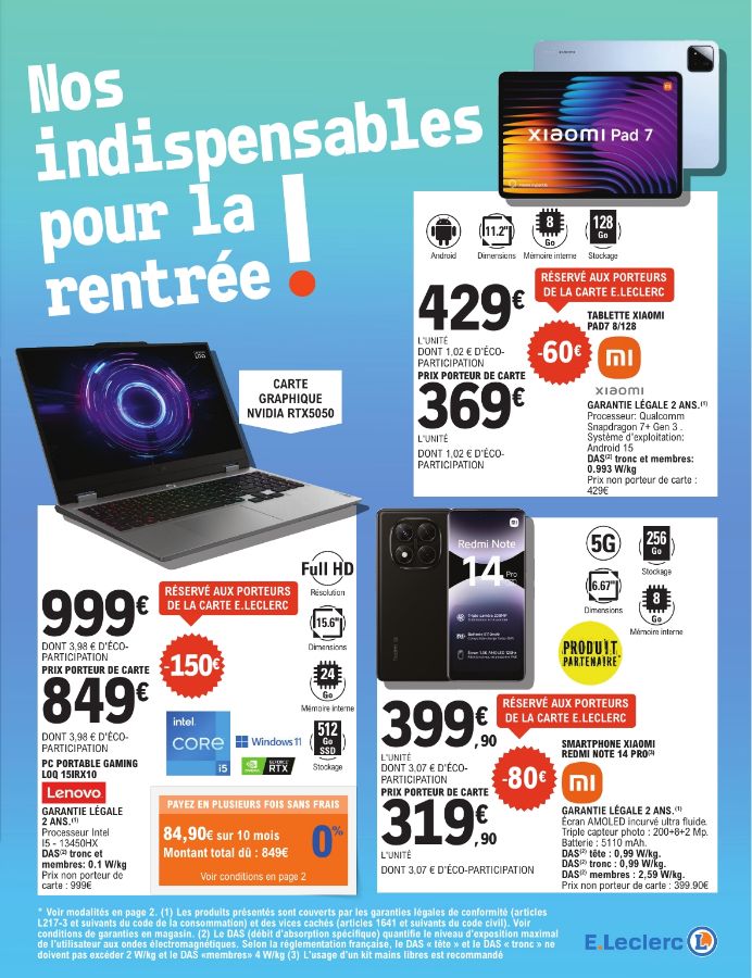 Catalogue E. Leclerc 16.09.2025 - 27.09.2025