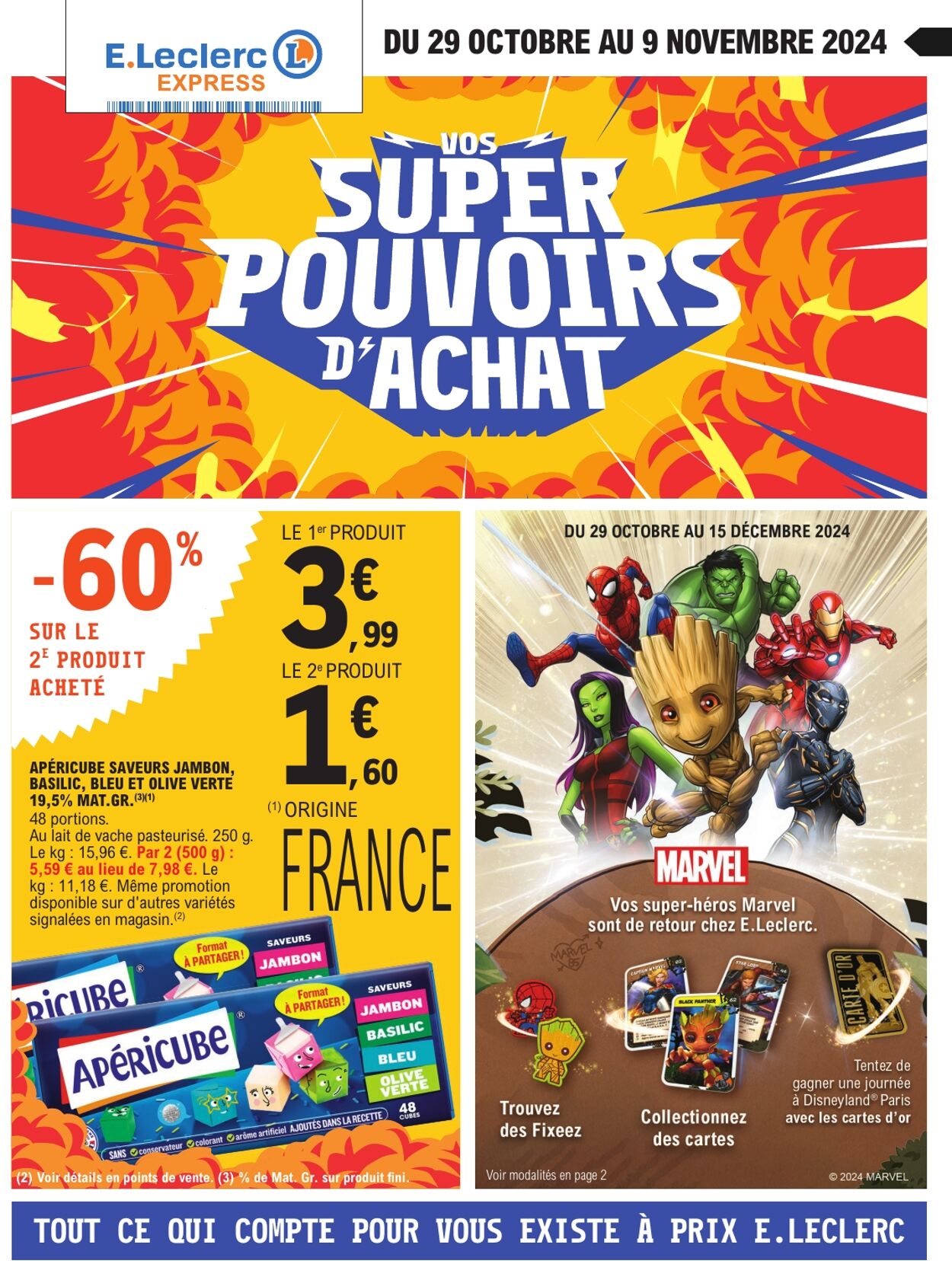 Catalogue E. Leclerc - Super Pouvoirs d'Achat 29 oct. 2024 - 9 nov. 2024