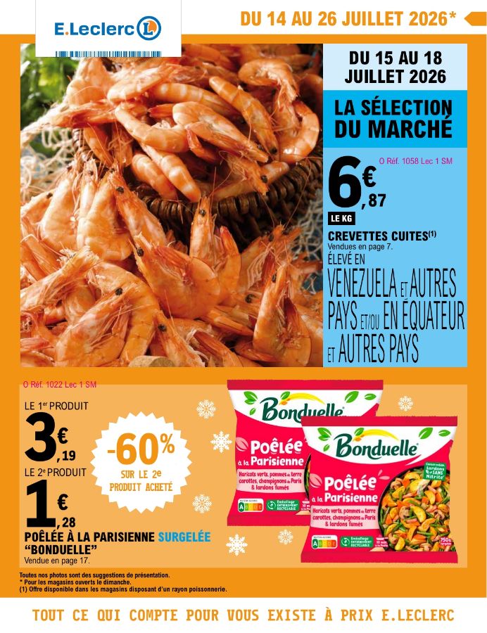 Catalogue E. Leclerc - TRAFIC POUVOIR ACHAT 6 - MIXTE 14 juil. 2026 - 25 juil. 2026