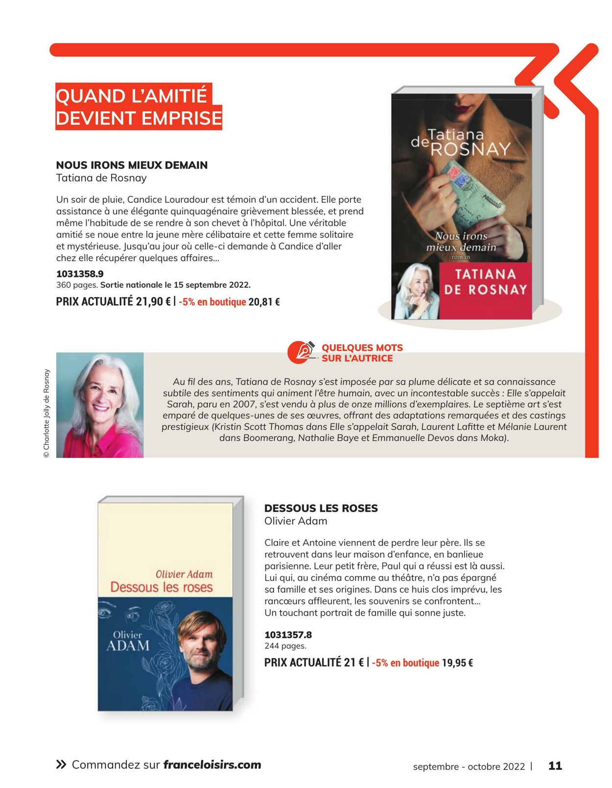 Catalogue France Loisirs 01.09.2022 - 31.10.2022