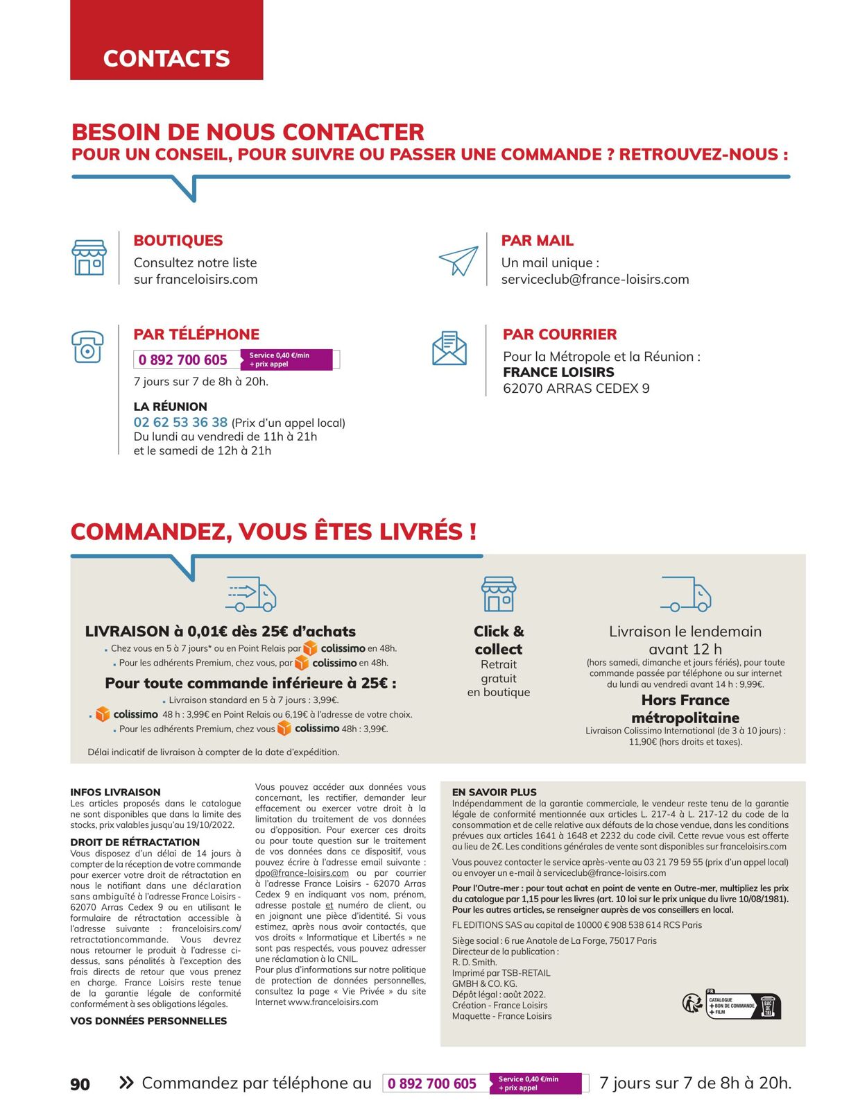 Catalogue France Loisirs 01.09.2022 - 31.10.2022