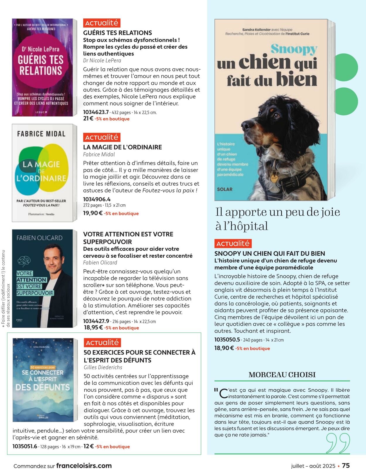Catalogue France Loisirs 01.06.2025 - 31.07.2025