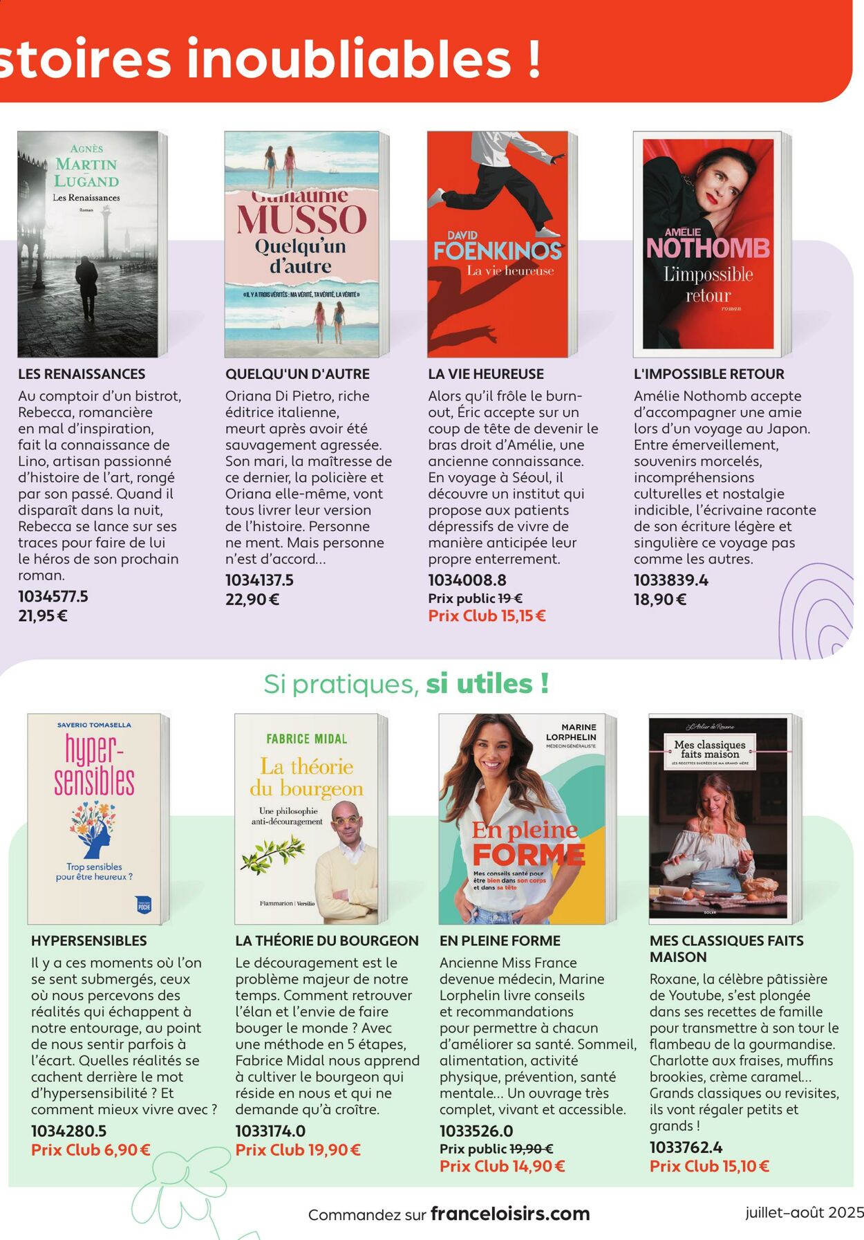 Catalogue France Loisirs 01.06.2025 - 31.07.2025