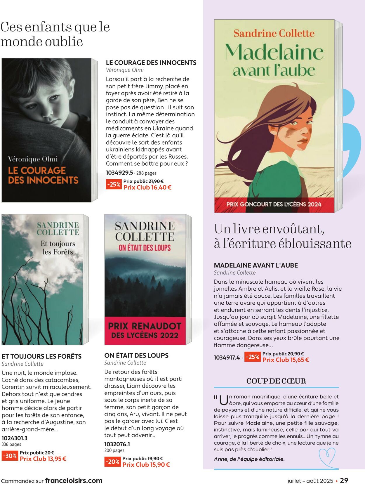Catalogue France Loisirs 01.06.2025 - 31.07.2025